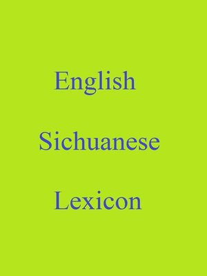 cover image of English Sichuanese Lexicon
